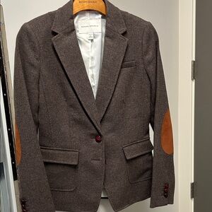Banana Republic Dark Brown Blazer with Tan Elbow Patches
